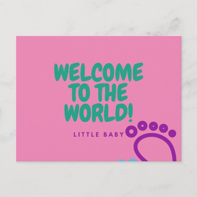 Bebé de felicitación por tarjeta postal (Anverso)