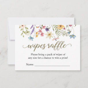 Bebé de flores silvestres en la tarjeta de gota de