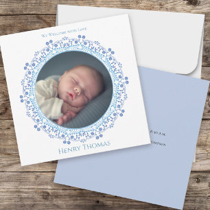 Bebé de foto azul lindo simple