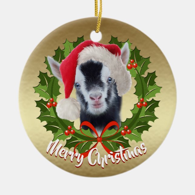 Bebé de GOAT Nacido en Nigeria Ornamento de Navida (Frente)