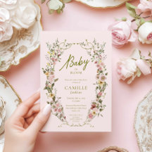 Bebé de jardín en la invitación de Baby Shower en