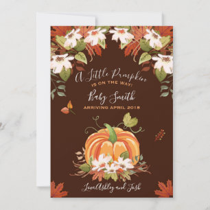 Bebé de la caída del otoño de la invitación del
