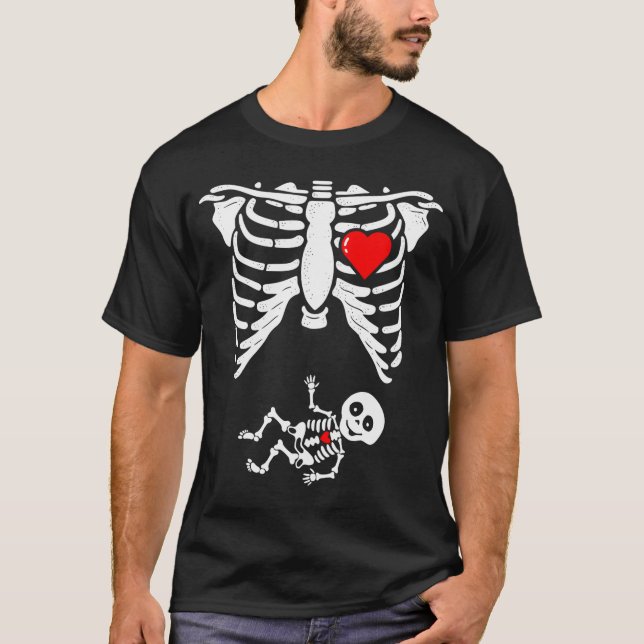 Bebé de la camiseta de un embarazo de Skeleton X-R (Anverso)