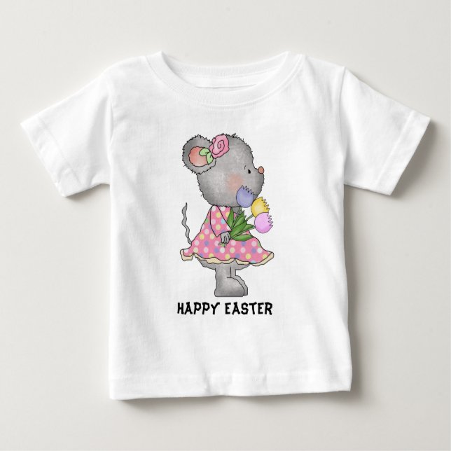 Bebé de la camiseta del ratón de Pascua (Anverso)