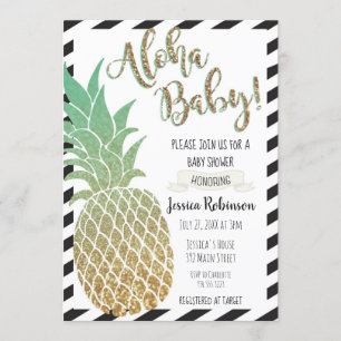 ¡Bebé de la hawaiana! Invitación de Baby Shower de