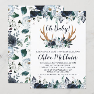 Bebé de la invitación de Boho Baby Shower de la