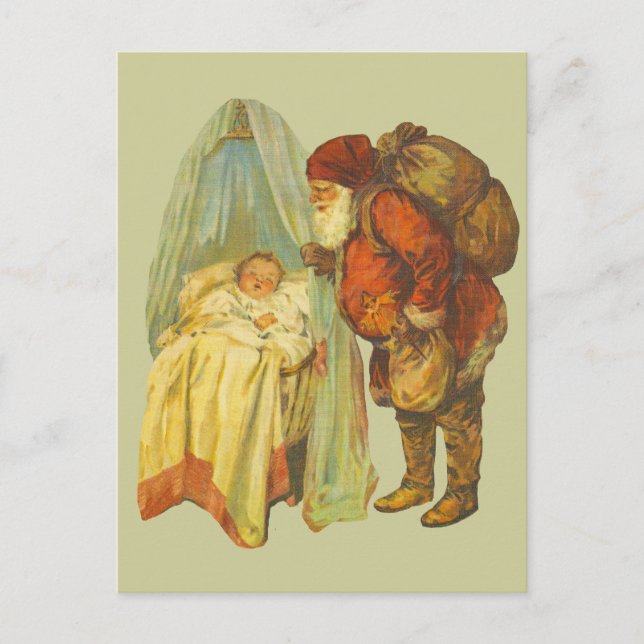 Bebé de Navidad Santa Claus Vintage (Anverso)