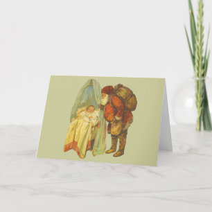 Bebé de Navidad Santa Claus Vintage