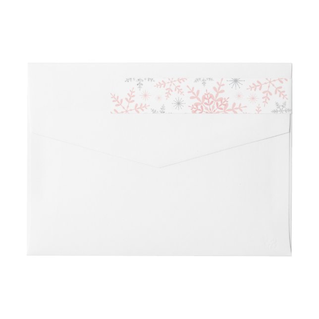 Bebé de nieve rosa Chica ducha Purpurina de plata (Reverso)