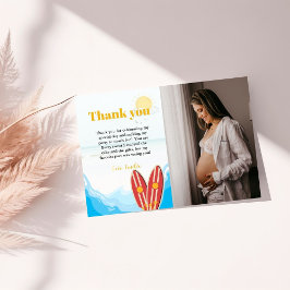 Bebé de playa a bordo Tarjeta de agradecimiento Ba