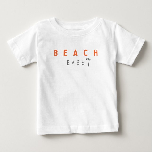bebe de playa. Camiseta para bebés (Anverso)