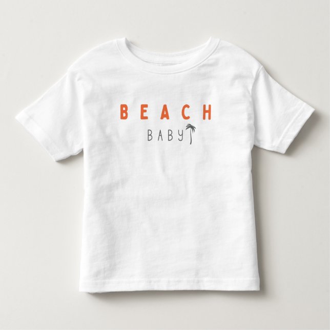 bebe de playa. Camisetas para niños pequeños (Anverso)