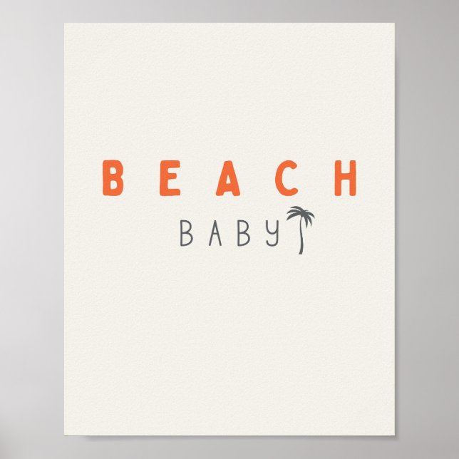 bebe de playa. Poster e impresiones (Frente)