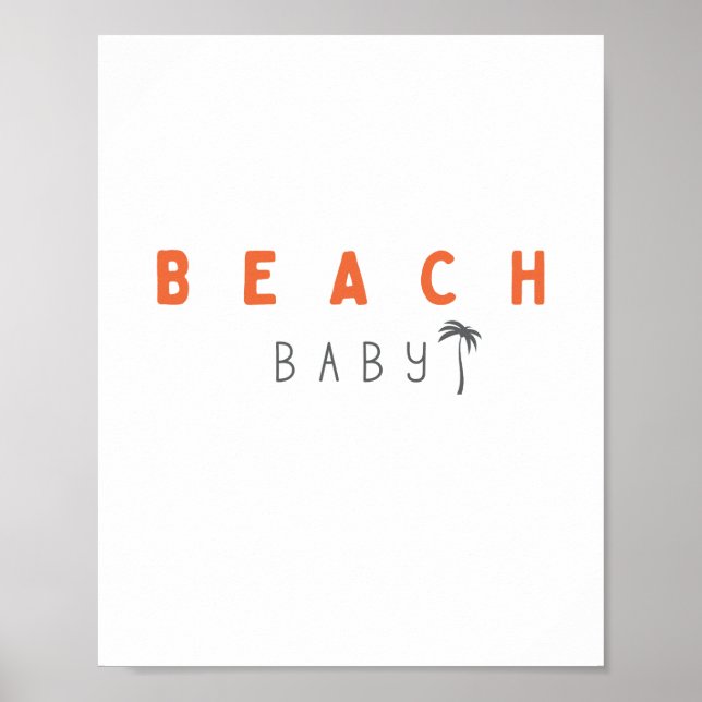 bebe de playa. Poster e impresiones (Frente)