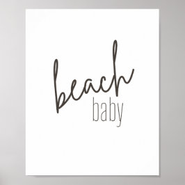 bebé de playa. Póster e Impresiones
