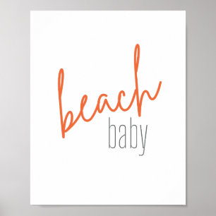 bebe de playa. Poster e impresiones