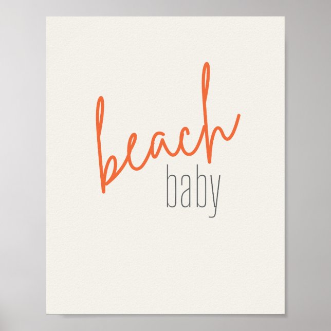 bebe de playa. Poster e impresiones (Frente)