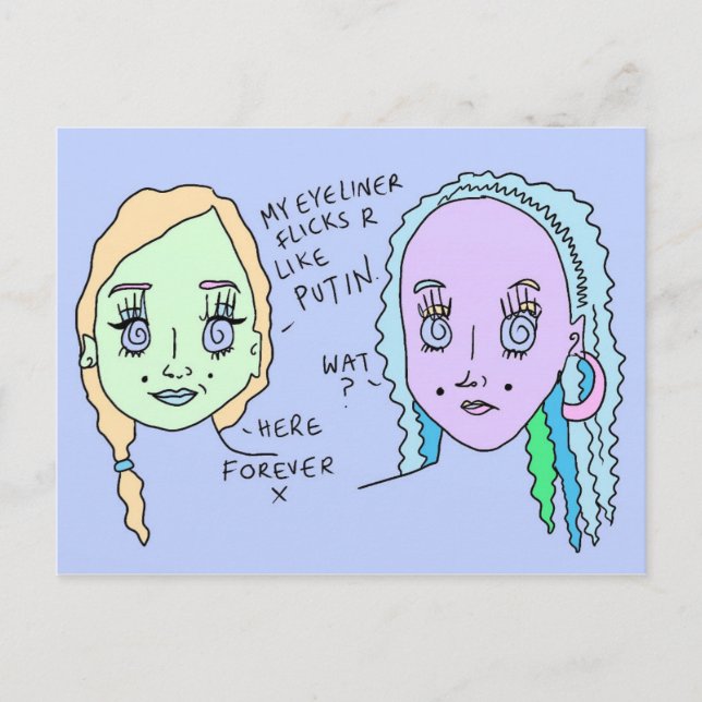 Bebé de Putin | Imprimir postal | #overheard (Anverso)