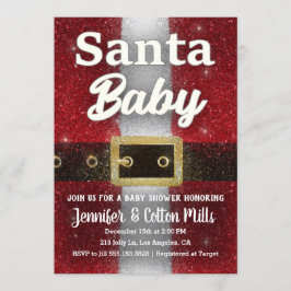 Bebé de Santa - invitación del encanto del