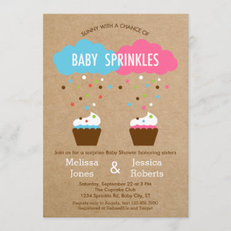 Bebé de torta rociada Invitación a Baby Shower