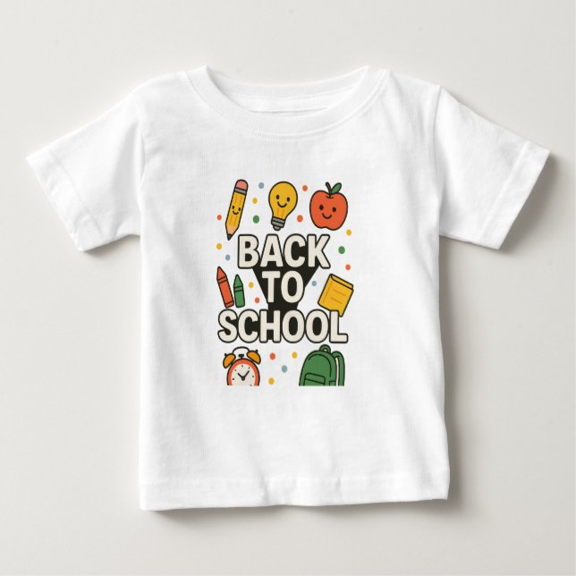 Bebé De vuelta a la camiseta de los niños Personalizado (Anverso)