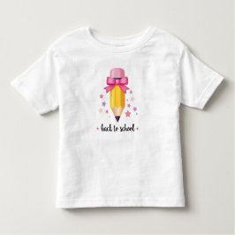 Bebé De vuelta a la camiseta del chica escolar, jardín 