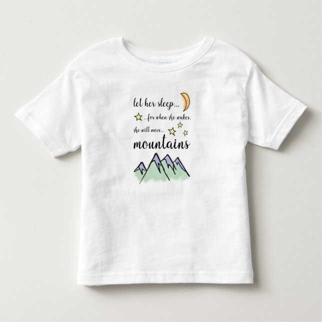 Bebé Deje su sueño, camiseta de la niña (Anverso)