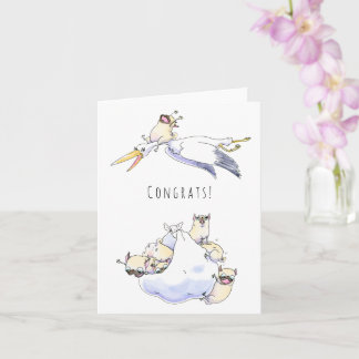 Bebé Deje un cachorro nuevo o tarjeta de bebé