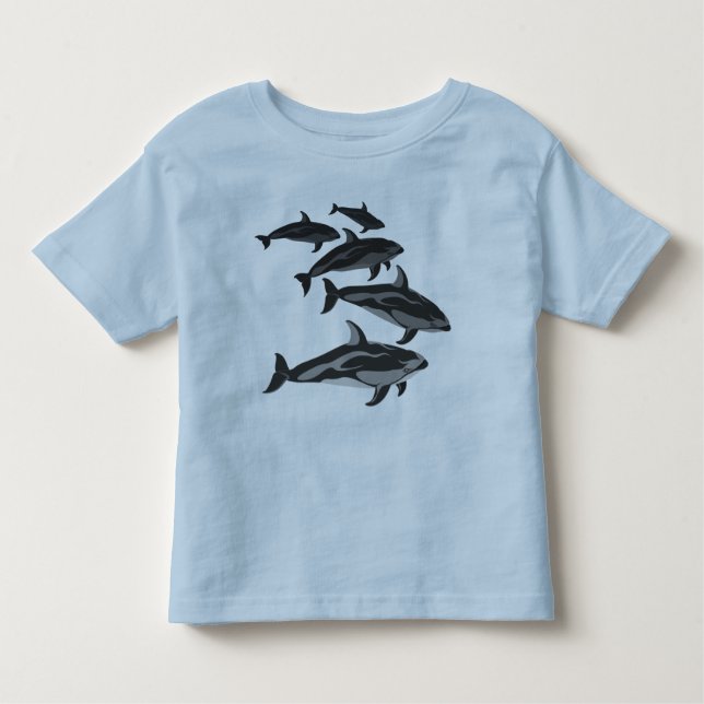 Bebé delfín camiseta Camisetas pequeños delfines (Anverso)