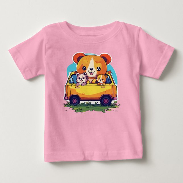 Bebé Design de camiseta de animais para crianças. (Anverso)