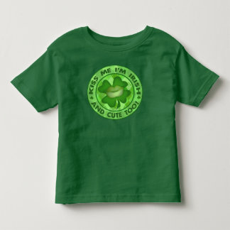 Bebé Día de San Patricio Irlandés me besó camiseta