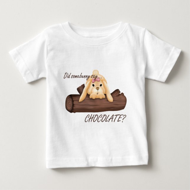 Bebé ¿Dijo Somebunny una camiseta de niño CHOCOLATE? (Anverso)