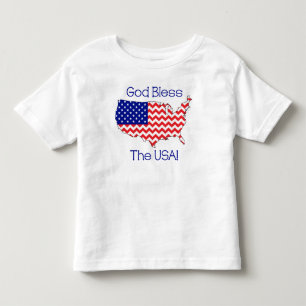Bebé Dios bendice la camiseta del niño de los E.E.U.U.