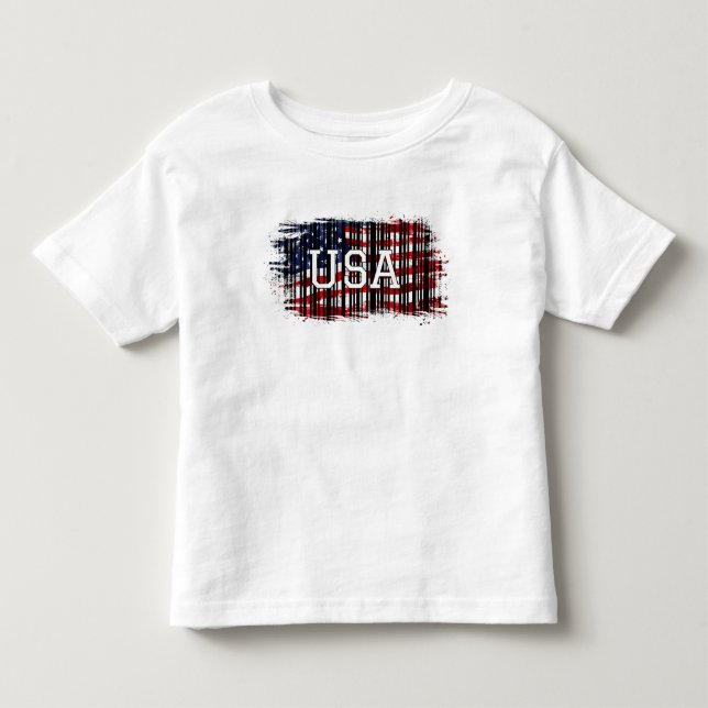Bebé Diseño de camiseta con bandera de los Estados Unid (Anverso)