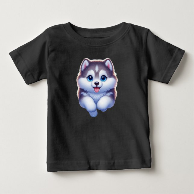 Bebé Diseño de camiseta de perro dulce (Anverso)