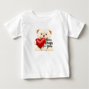 Bebé Diseño de camiseta para bebés con abrazos de oso