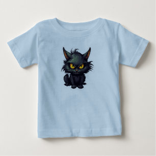 Bebé Diseño de gato negro para bebés - Camiseta de Jers