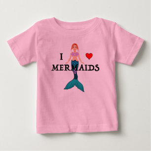 Bebé Diseño de Me Encantan las Sirenas - Camiseta de Je