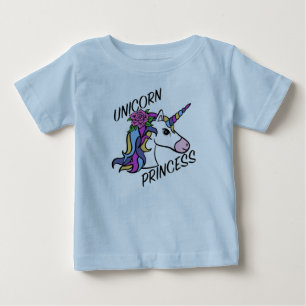 Bebé Diseño de princesa de unicornio - Camiseta Baby Fi