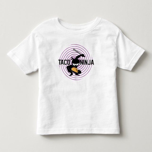 Bebé Diseño de Taco Ninja - Camiseta Toddler Fine Jerse (Anverso)