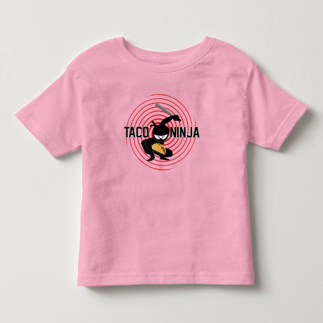 Bebé Diseño de Taco Ninja - Camiseta Toddler Fine Jerse (Anverso)