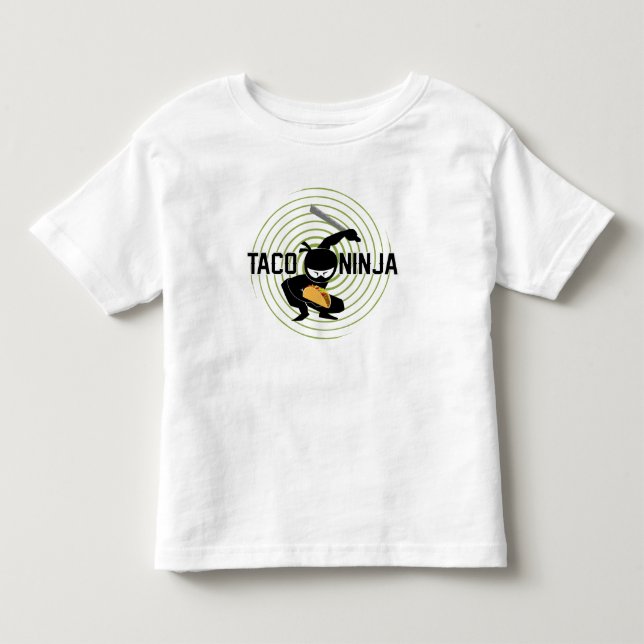 Bebé Diseño de Taco Ninja - Camiseta Toddler Fine Jerse (Anverso)