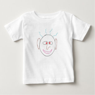 Bebé Divertido enfrenta la camiseta de un niño