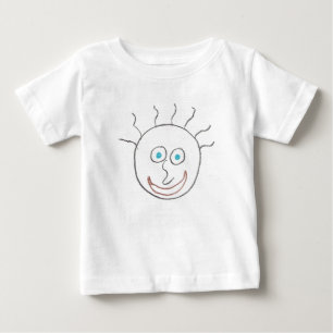 Bebé Divertido enfrenta la camiseta de un niño