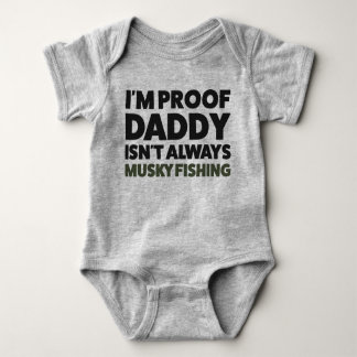 Bebé divertido Musky Fishing Jersey Bodysuit Shirt