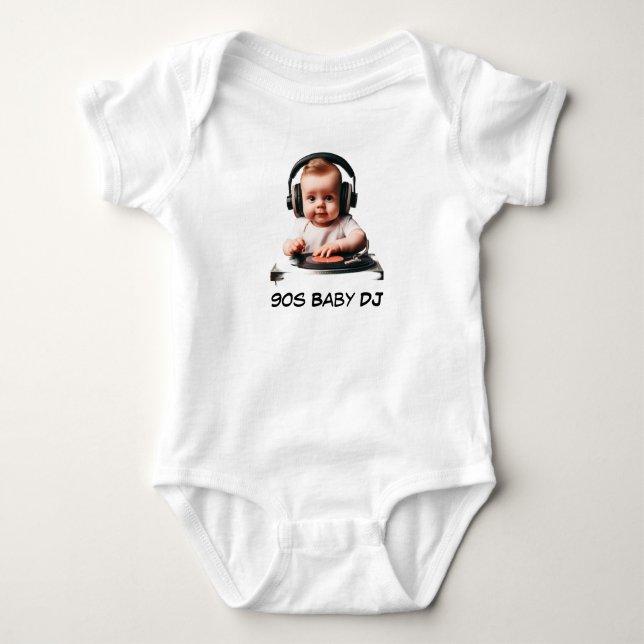 Bebé DJ Body Suite de los 90 (Anverso)