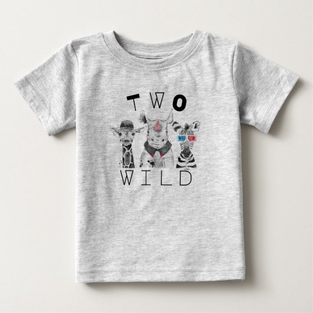 Bebé Dos Salvajes | Camiseta de 2º Cumpleaños (Anverso)