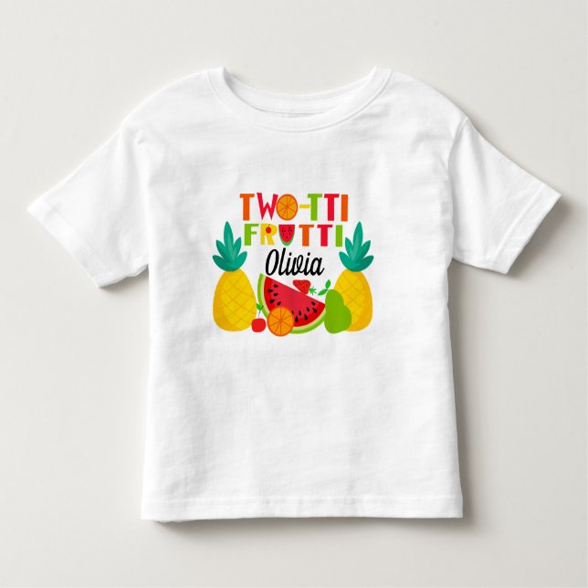 Bebé Dos-tii frutti Segunda camiseta de cumpleaños para (Anverso)