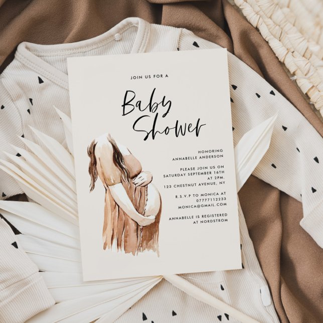 Bebé ducha acuarela ilustracion sencillo guión (Subido por el creador)