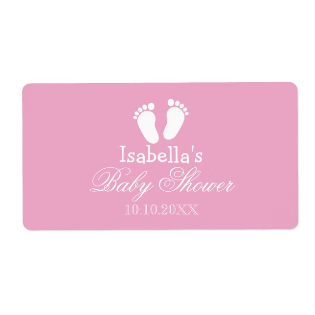 Bebé ducha botellas de agua pegatinas con huellas (Frente)